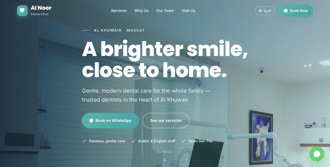 Al Noor Dental website demo — ScrollJuice