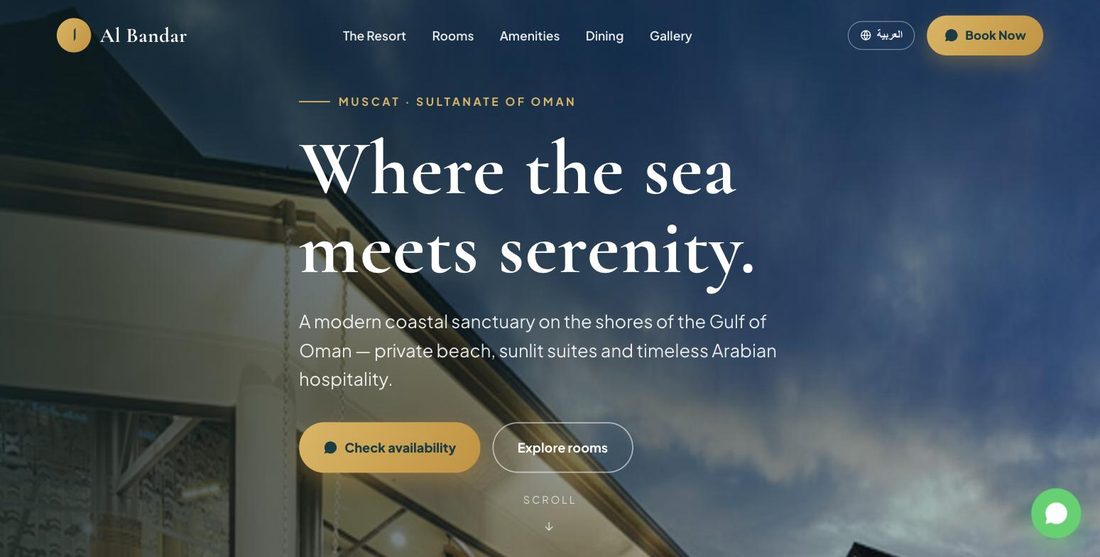 Al Bandar website demo — ScrollJuice