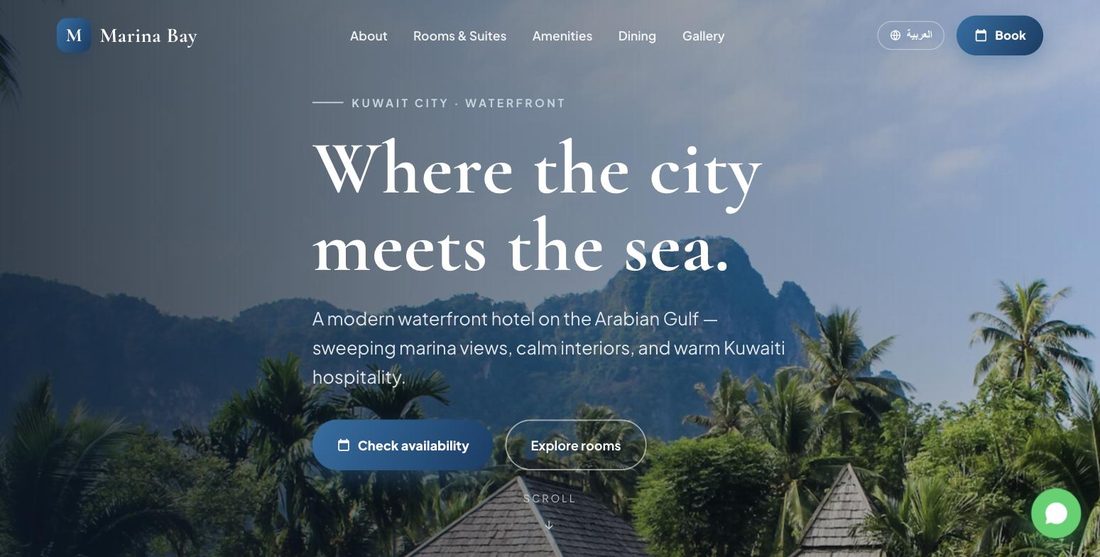 Marina Bay website demo — ScrollJuice