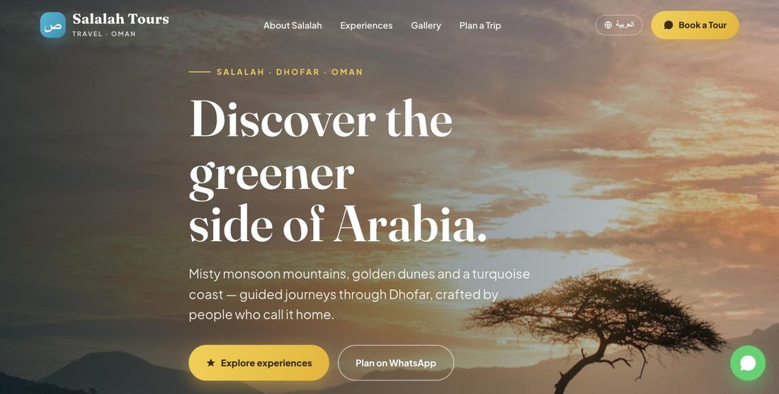 Salalah Tours website demo — ScrollJuice